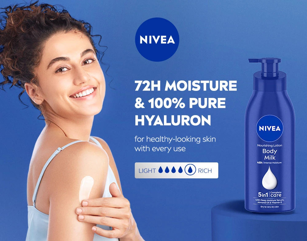 Nivea Nourishing Lotion Body Milk 5in1  400 ML (3) Pack